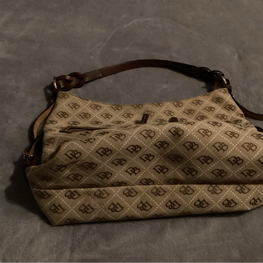 Dooney & Bourke Tan and Brown Shoulder Bag - Picture 2 of 8